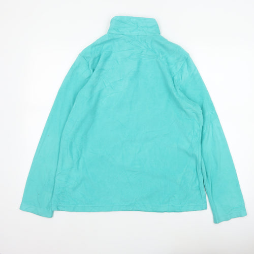 Regatta Women Blue UK 14 Pullover Fleece 1/4 Zip High Neck