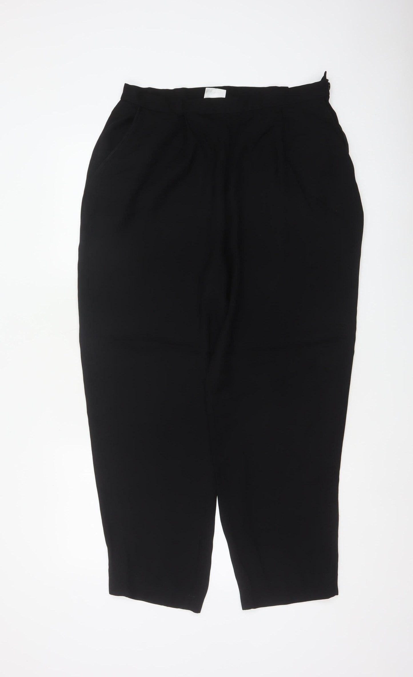 Laura Ashley Women’s Black UK 16 Cropped Tapered Smart Trousers