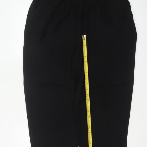 Laura Ashley Women’s Black UK 16 Cropped Tapered Smart Trousers