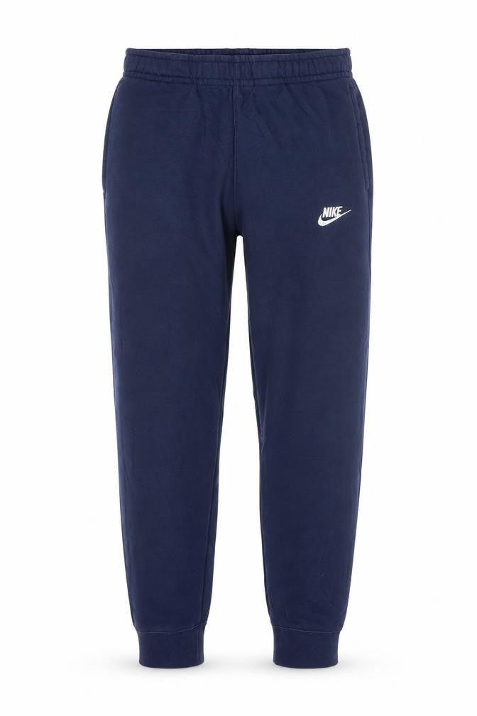Nike Men’s Blue S Fleece Jogger Sweatpants Logo Cuffed Trousers