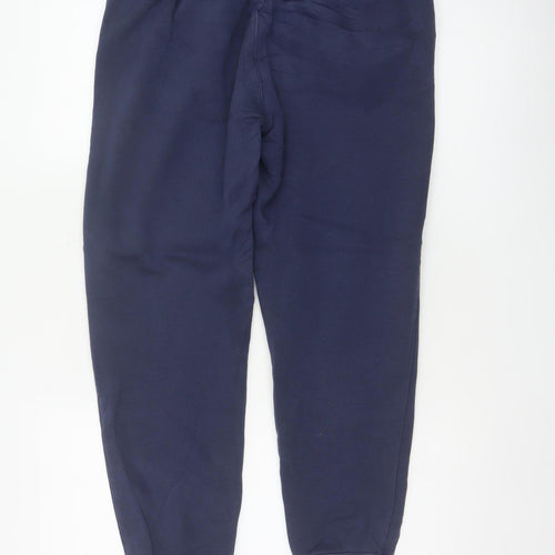 Nike Men’s Blue S Fleece Jogger Sweatpants Logo Cuffed Trousers