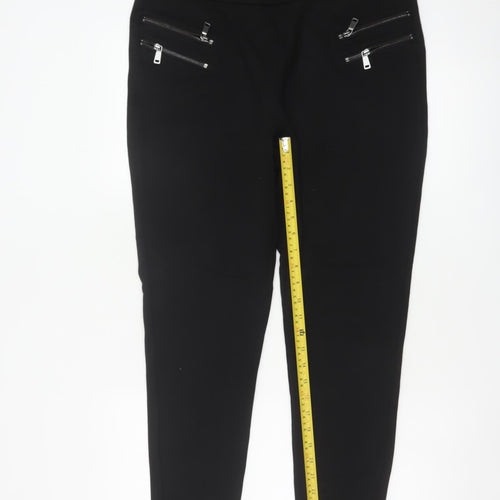 Next Women’s Black Size 18 Skinny Stretch Zip Detail Trousers