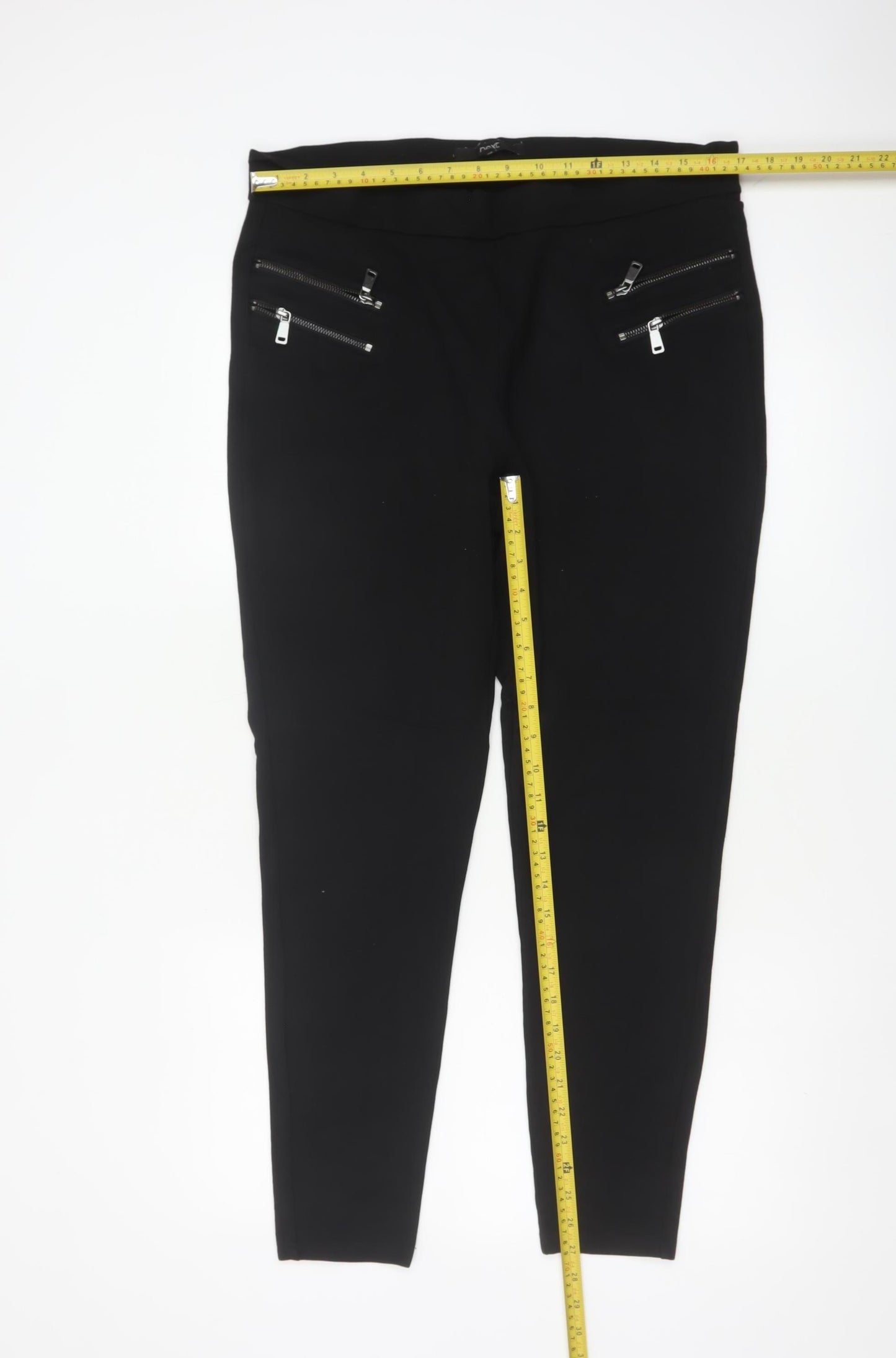 Next Women’s Black Size 18 Skinny Stretch Zip Detail Trousers