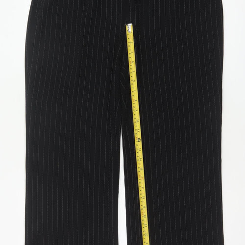 Anne Brooks Women’s Black Pinstripe Petite UK 14 Straight Dress Trousers