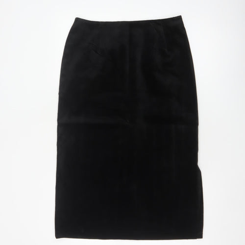St Michael Marks & Spencer Women Black UK 14 Long Pencil Skirt