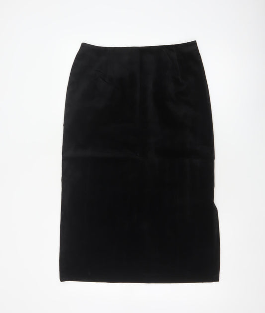 St Michael Marks & Spencer Women Black UK 14 Long Pencil Skirt