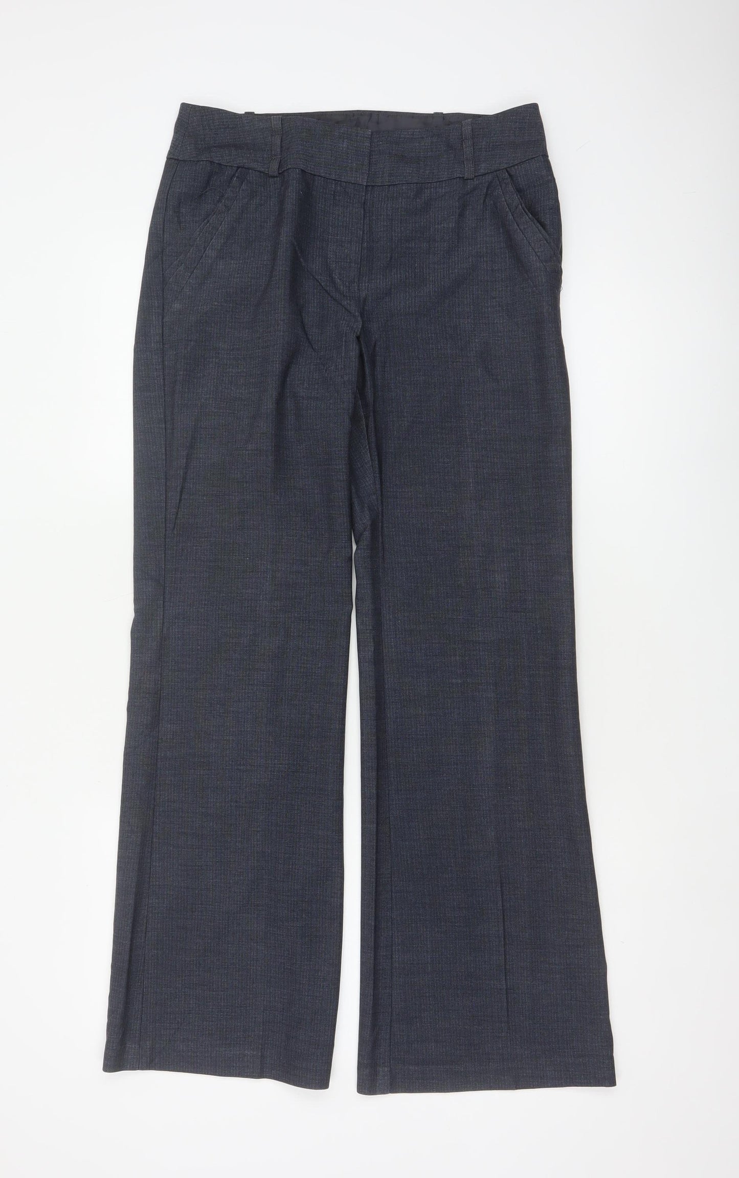 Next Women’s Blue Size 8R Tailored Bootcut Dress Trousers Pockets