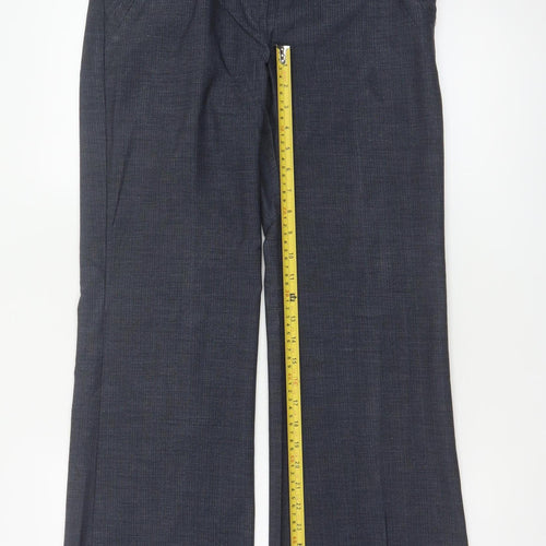 Next Women’s Blue Size 8R Tailored Bootcut Dress Trousers Pockets