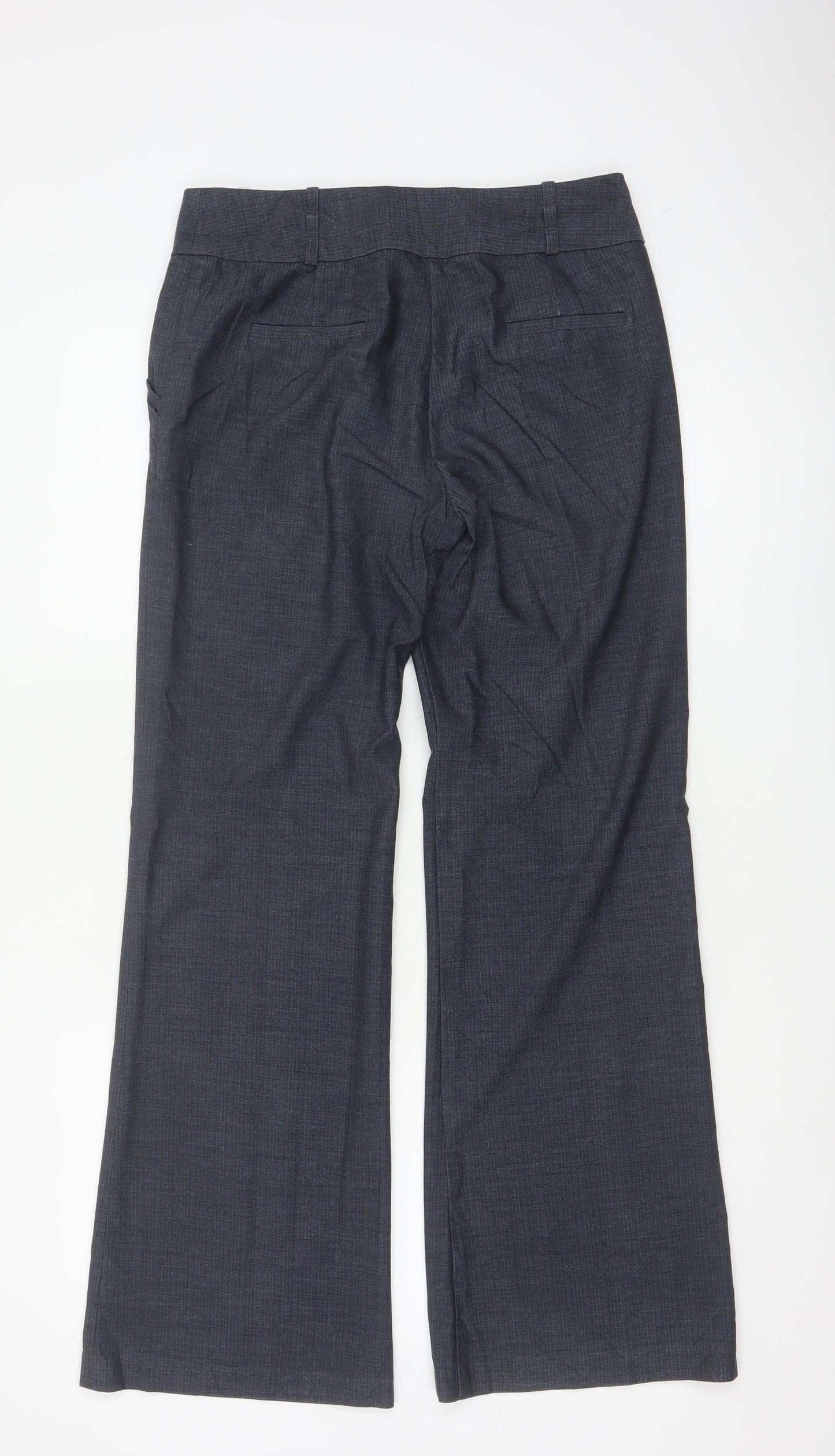 Next Women’s Blue Size 8R Tailored Bootcut Dress Trousers Pockets