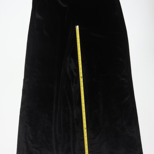 ASOS Design Black Velvet Wide-Leg Trousers Waist 38 Leg 32