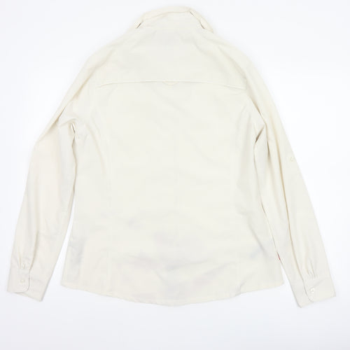 Craghoppers Women Ivory UK 14 Long Sleeve Outdoor Button-Up Shirt