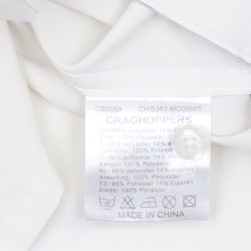 Craghoppers Women Ivory UK 14 Long Sleeve Outdoor Button-Up Shirt