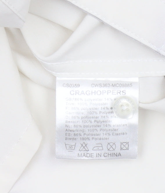 Craghoppers Women Ivory UK 14 Long Sleeve Outdoor Button-Up Shirt