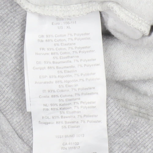 Bench Men’s Grey XL Logo Stripe Fleece Jogger Sweatpants
