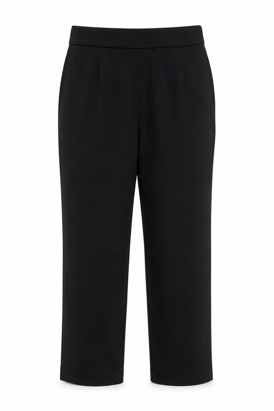 Marks and Spencer Women Black Size 12 Short Straight Tailored Trousers