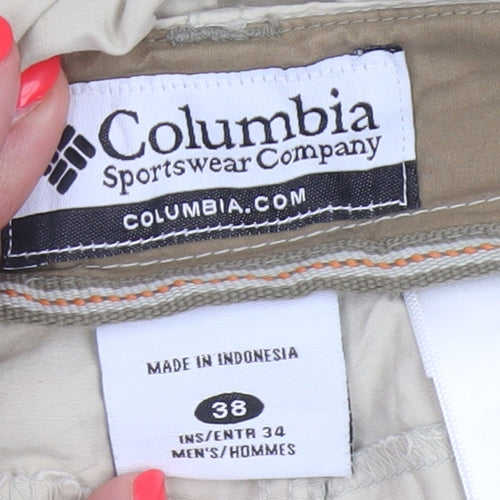 Columbia Men’s Beige 38 Cargo Trousers Straight Leg Outdoor Hiking