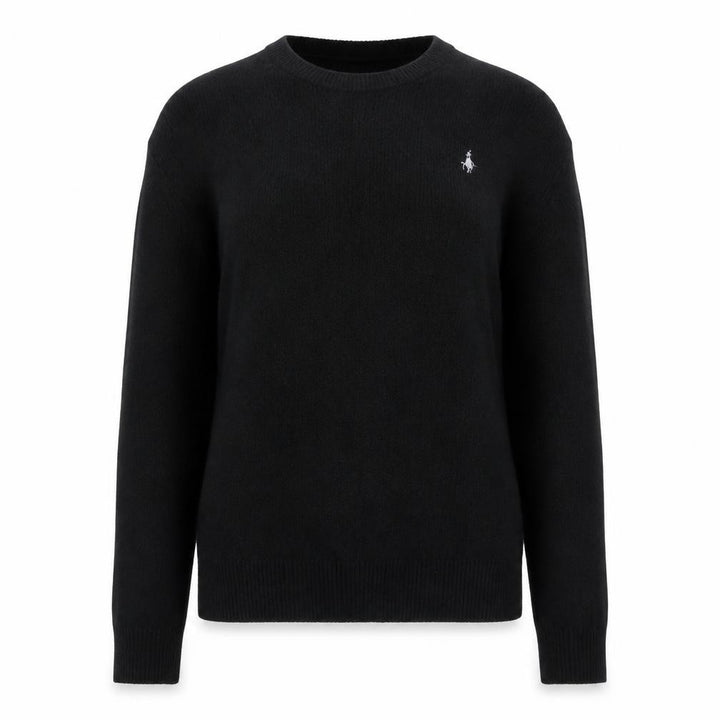 Jack Wills Women’s Black Merino Wool Crew Neck Pullover Jumper UK 12