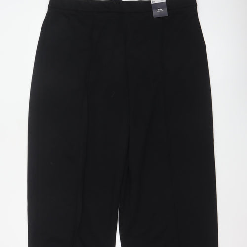 M&S Women’s Black Size 20 Short Wide Leg High Rise Trousers