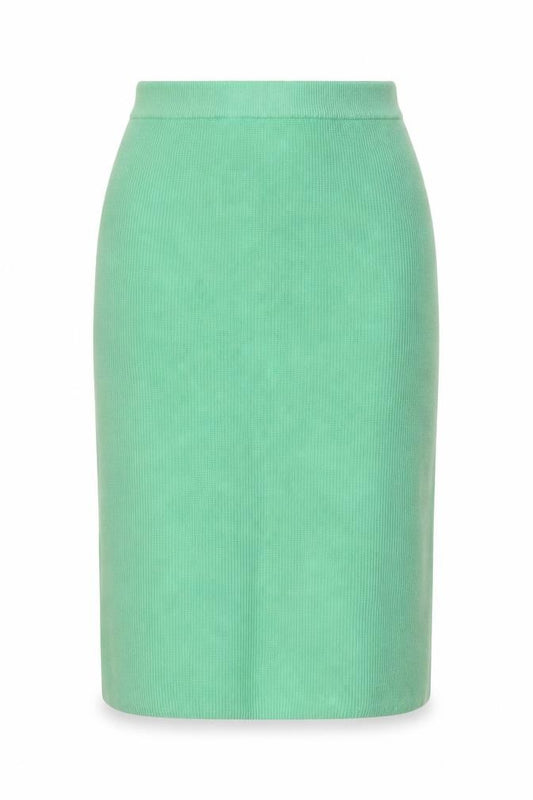 Marks & Spencer Women Green L Rib Knit Pencil Long Skirt