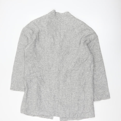 Thought Women’s Grey UK 12 Cotton Long Overcoat Button Lined Pockets
