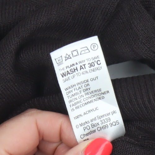 Marks and Spencer Women Brown Size 20 V-Neck Knit Pullover Jumper