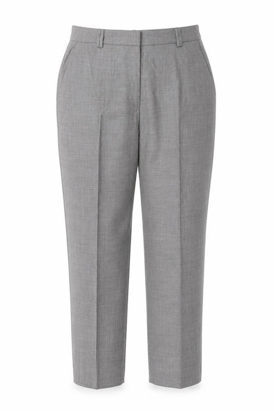 M&S Women Grey Size 14 Freya Relaxed Straight Tailored Trousers