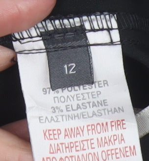 River Island Women’s Black UK 12 Bootcut Dress Trousers Stretch