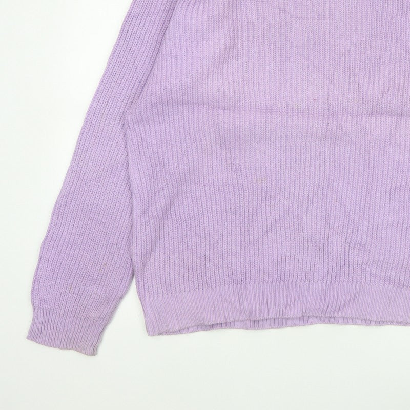 These Glory Days Women Purple M Chunky Knit Crew Neck Pullover Jumper