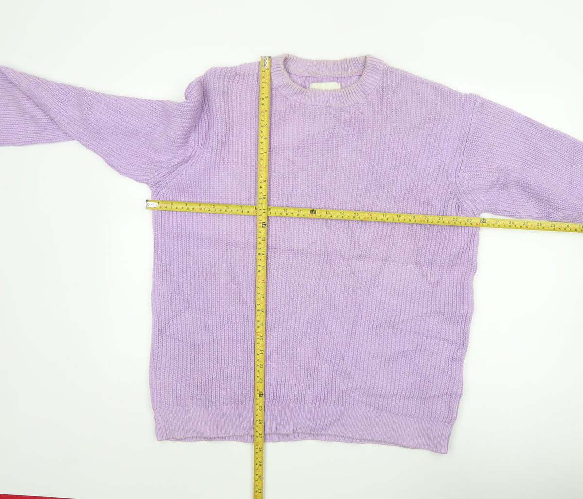 These Glory Days Women Purple M Chunky Knit Crew Neck Pullover Jumper