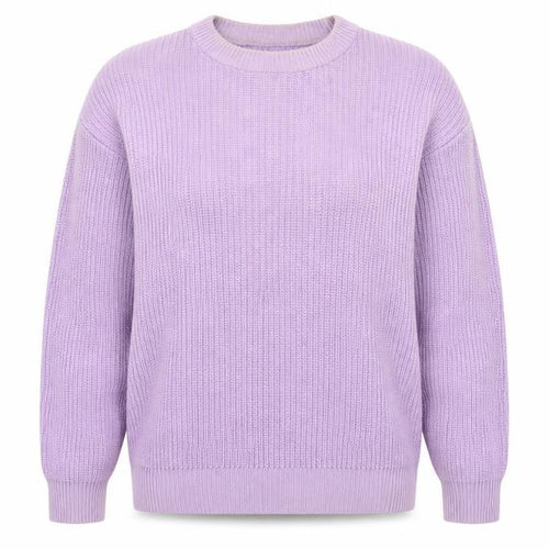 These Glory Days Women Purple M Chunky Knit Crew Neck Pullover Jumper