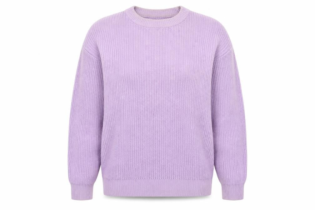 These Glory Days Women Purple M Chunky Knit Crew Neck Pullover Jumper