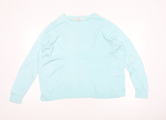 Marks and Spencer Women’s Blue Size 16 Crew Neck Knit Pullover Jumper