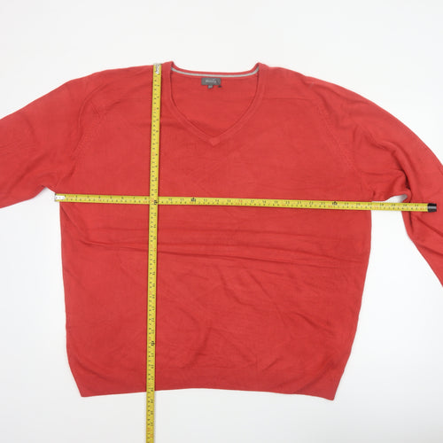 Wolsey Men’s Red 2XL V-Neck Acrylic Knit Pullover Jumper