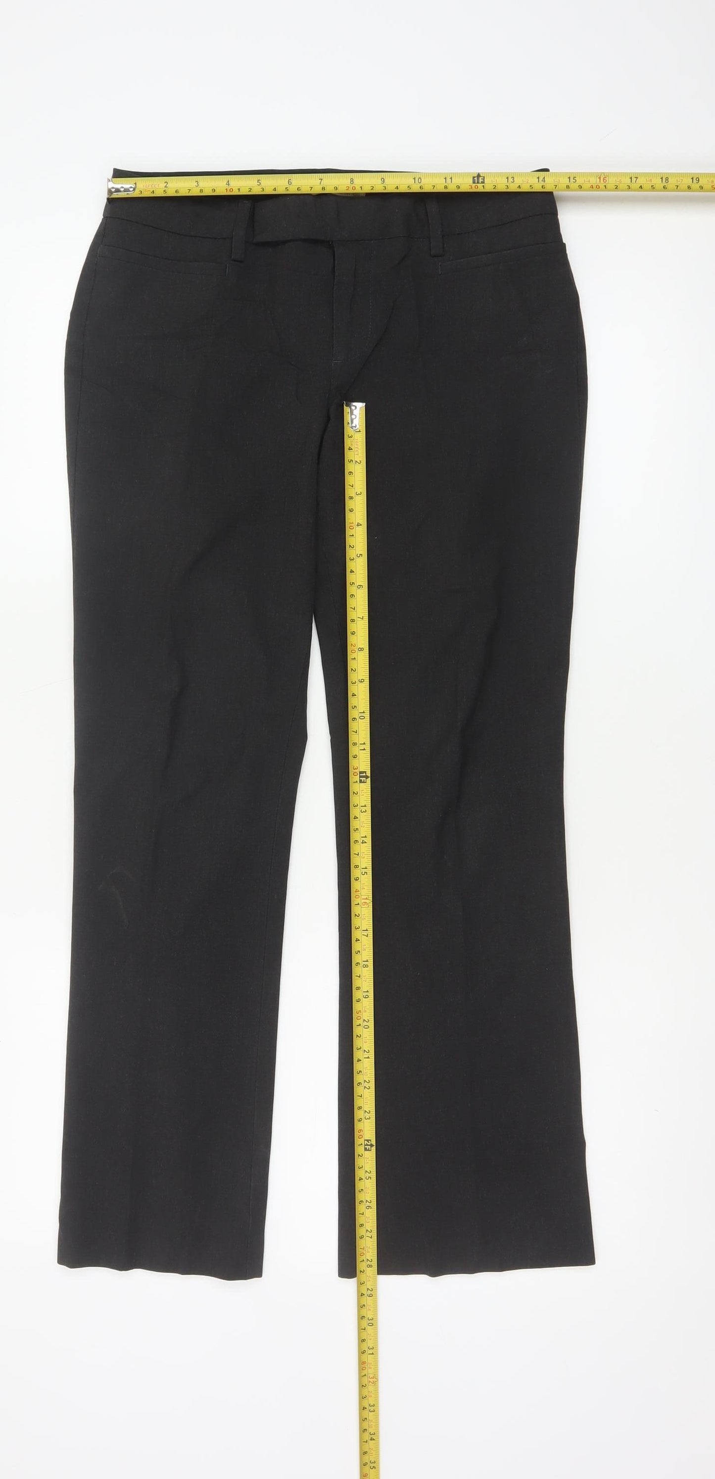 Gap Women Black UK 4 Modern Boot Stretch Tailored Work Trousers