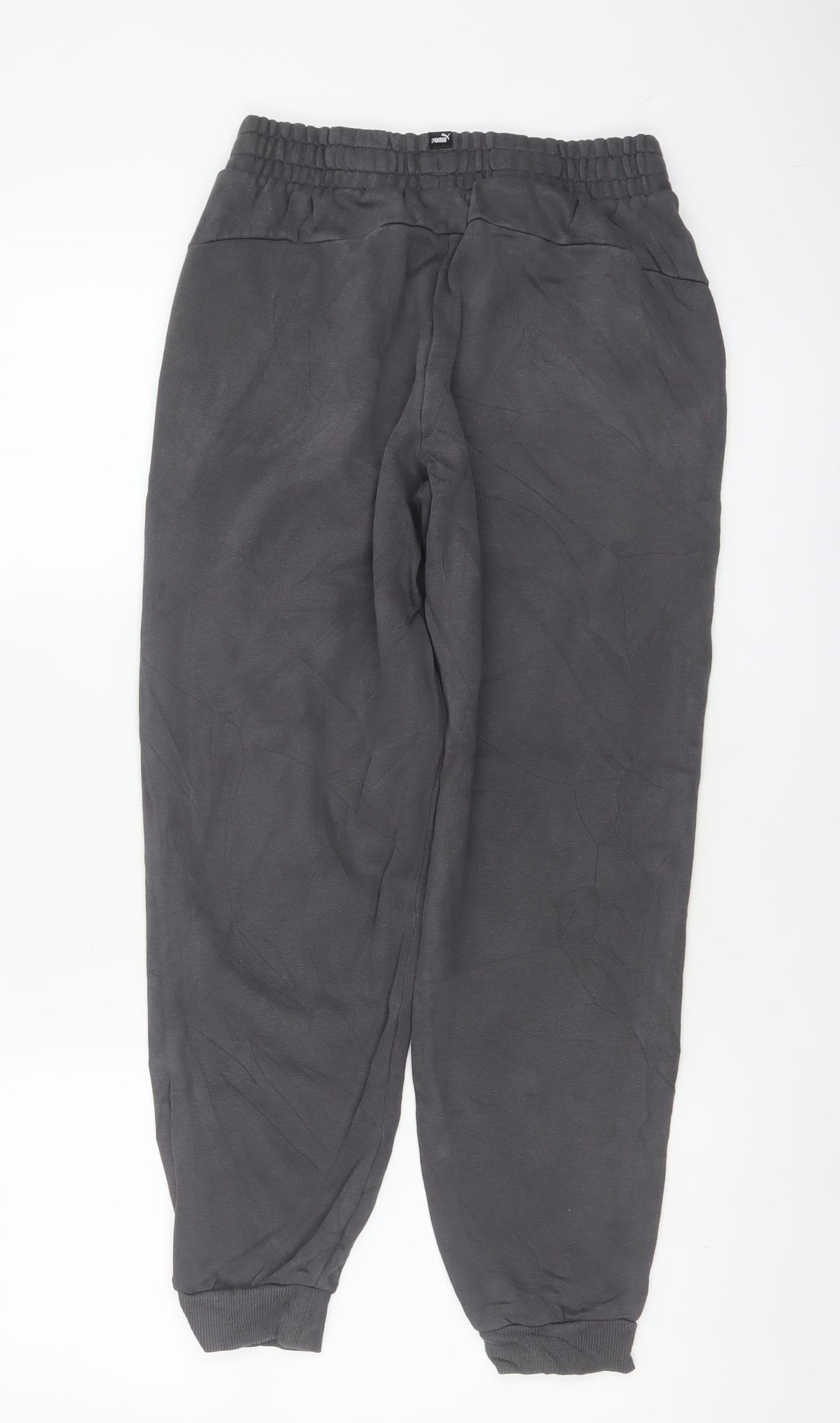 Puma Boys Black 13-14 Years Jogger Sweatpants Elastic Waist Pockets