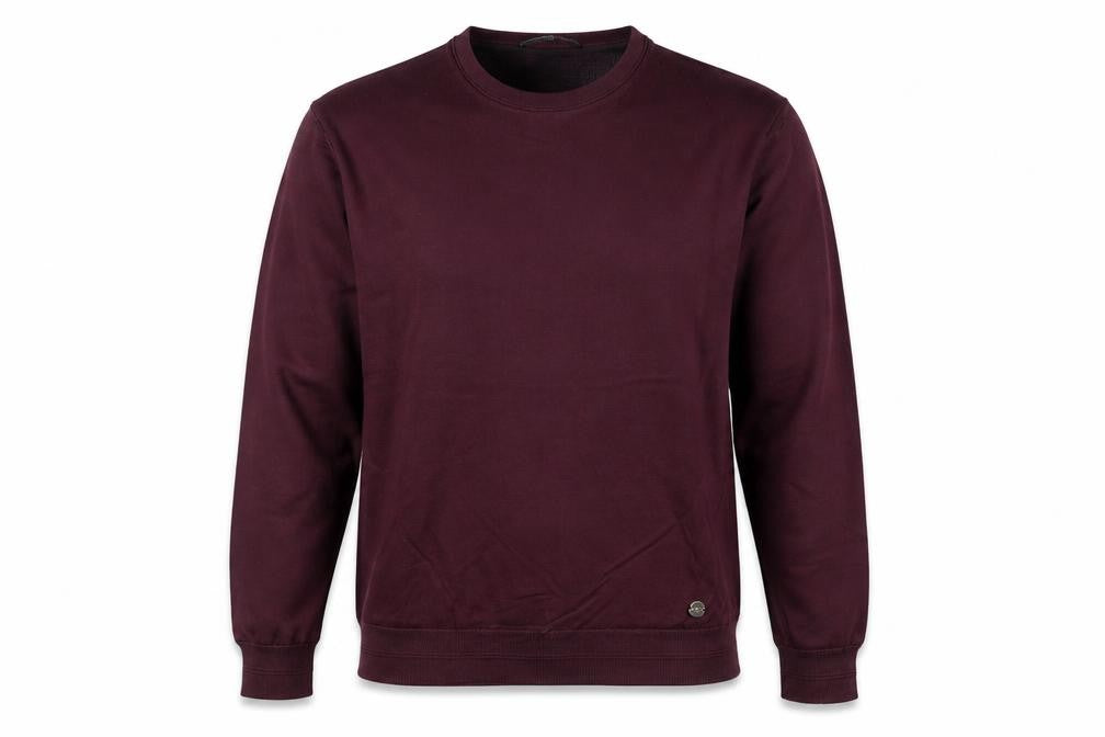 Sartoria Italiana Men’s Red L Crew Neck Pullover Knit Jumper Elbow Patches