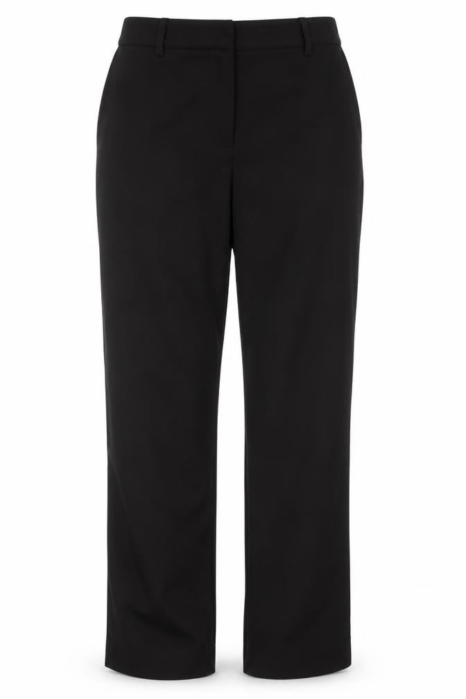 M&S Women Black UK 10 Regular Straight Leg Work Trousers