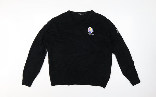 Glenmuir Men’s Black XL V-Neck Pullover Ryder Cup 2014 Lambswool Golf