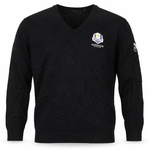 Glenmuir Men’s Black XL V-Neck Pullover Ryder Cup 2014 Lambswool Golf