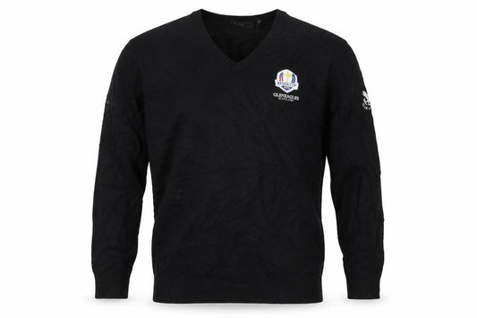 Glenmuir Men’s Black XL V-Neck Pullover Ryder Cup 2014 Lambswool Golf