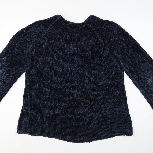 Next Women’s Blue Chenille Knit Crew Neck Pullover Jumper Size L