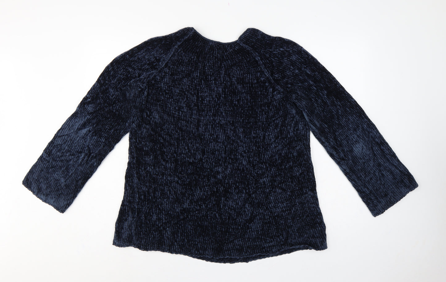 Next Women’s Blue Chenille Knit Crew Neck Pullover Jumper Size L