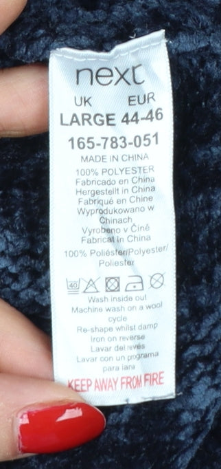 Next Women’s Blue Chenille Knit Crew Neck Pullover Jumper Size L