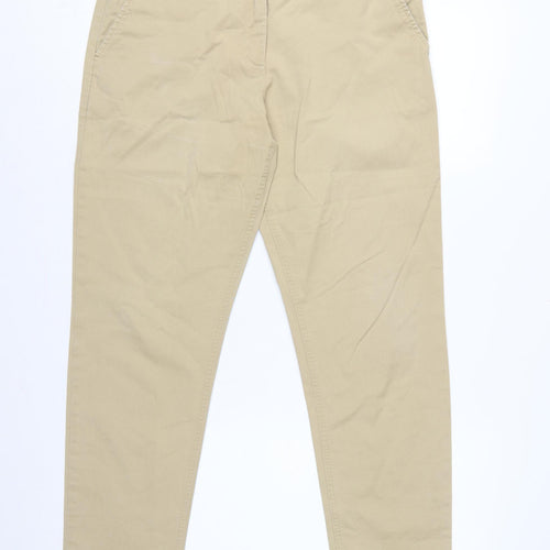 Gap Women’s Beige UK 8 Regular Straight Khaki Chino Trousers