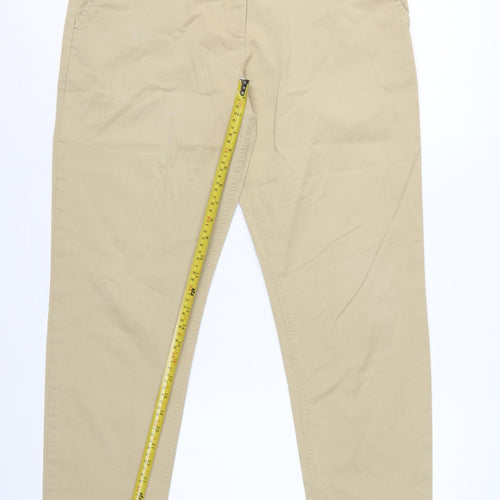 Gap Women’s Beige UK 8 Regular Straight Khaki Chino Trousers