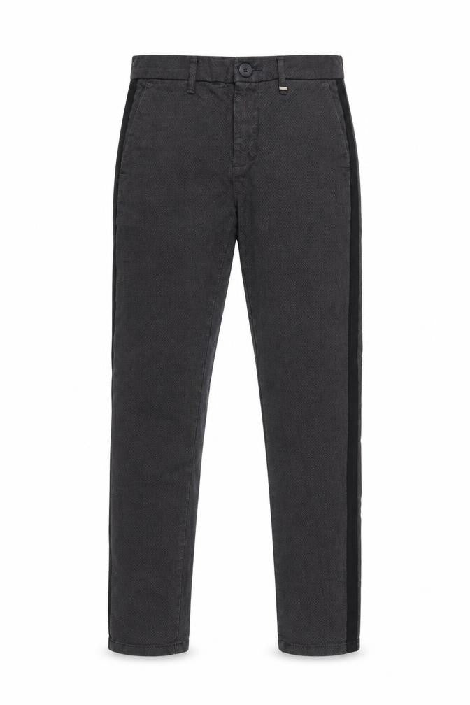 River Island Men’s Grey 28/32 Slim Tapered Side Stripe Trousers