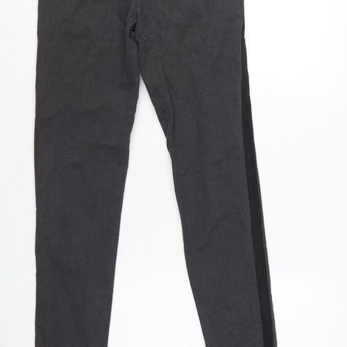 River Island Men’s Grey 28/32 Slim Tapered Side Stripe Trousers