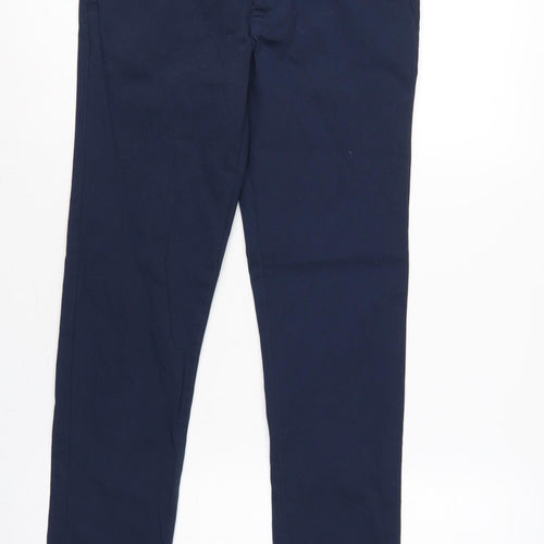Topman Men's Navy W28 L32 Stretch Skinny Chino Trousers Cotton