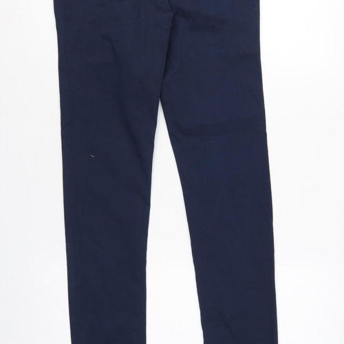 Topman Men's Navy W28 L32 Stretch Skinny Chino Trousers Cotton