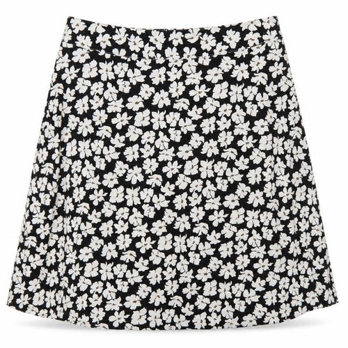 Cotswold Collections Women Black Floral A-Line Knee Length Skirt UK 16